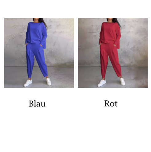 Fashion, Casual ✨ Long Sleeve Round Neck & Pants Two-Piece Set