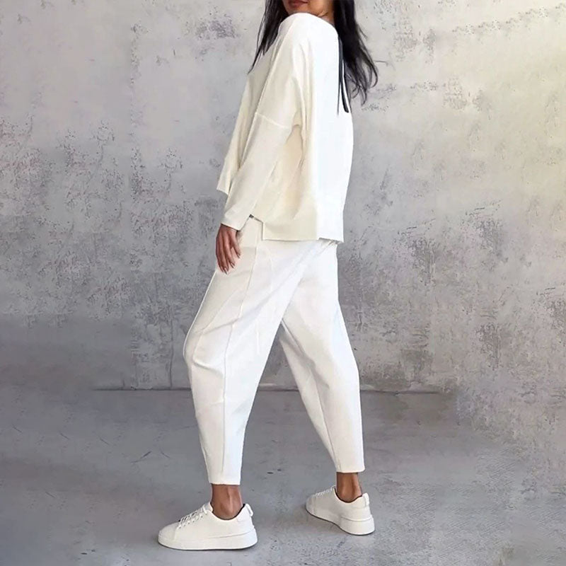Fashion, Casual ✨ Long Sleeve Round Neck & Pants Two-Piece Set