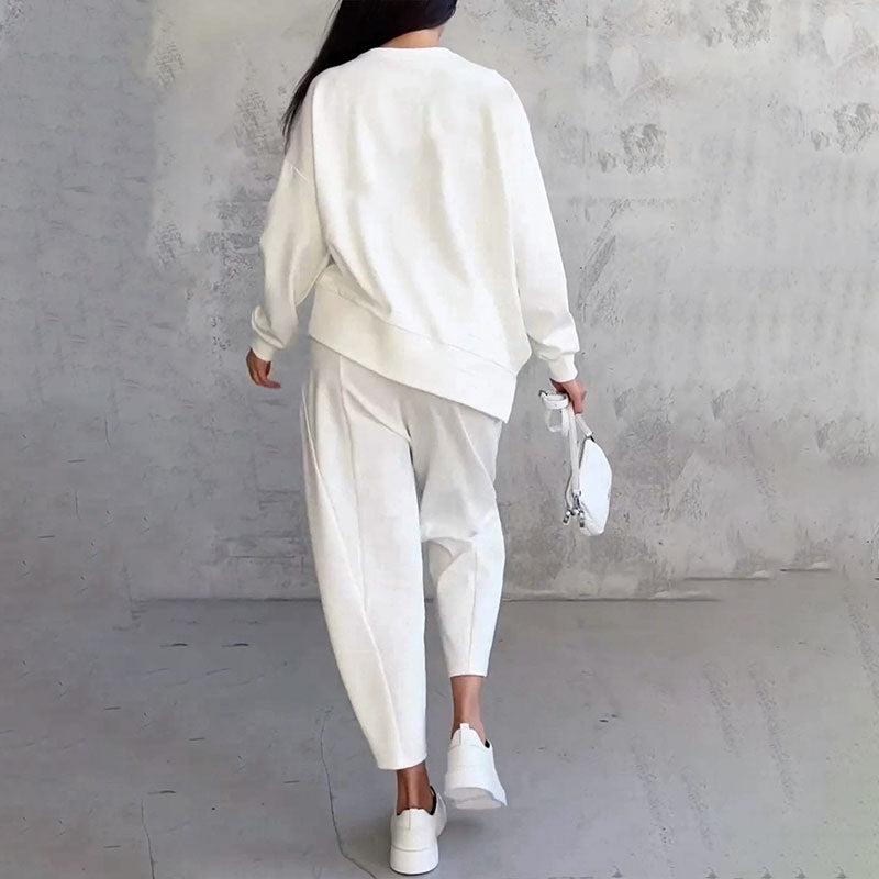 Fashion, Casual ✨ Long Sleeve Round Neck & Pants Two-Piece Set