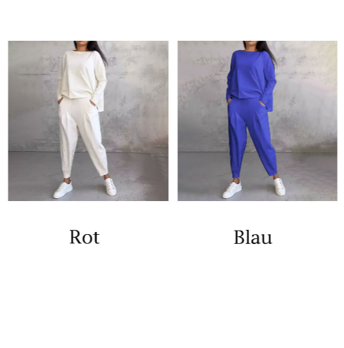 Fashion, Casual ✨ Long Sleeve Round Neck & Pants Two-Piece Set
