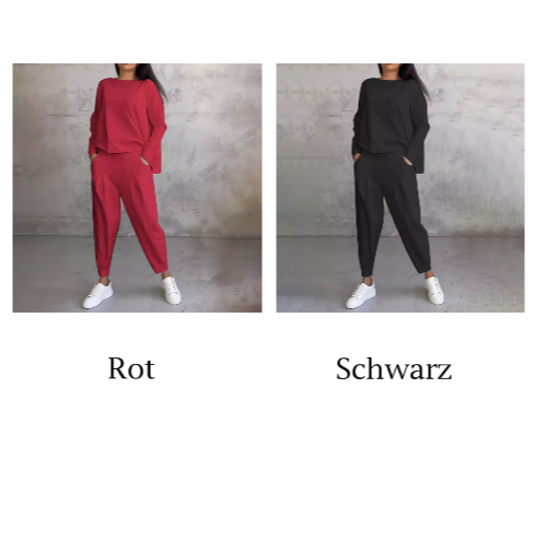 Fashion, Casual ✨ Long Sleeve Round Neck & Pants Two-Piece Set
