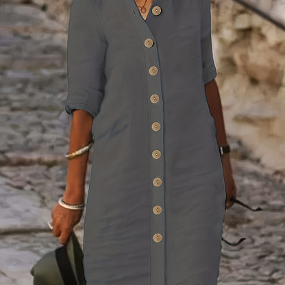Adele – Button-Down Shirt Dress