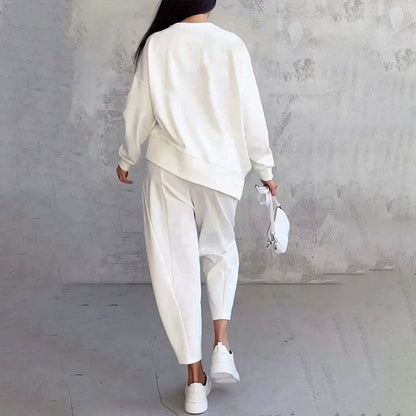Fashion, Casual ✨ Long Sleeve Round Neck & Pants Two-Piece Set